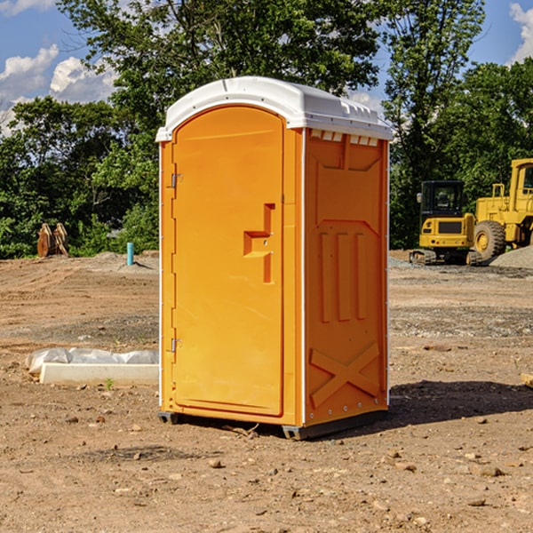 how often are the porta potties cleaned and serviced during a rental period in Copper City